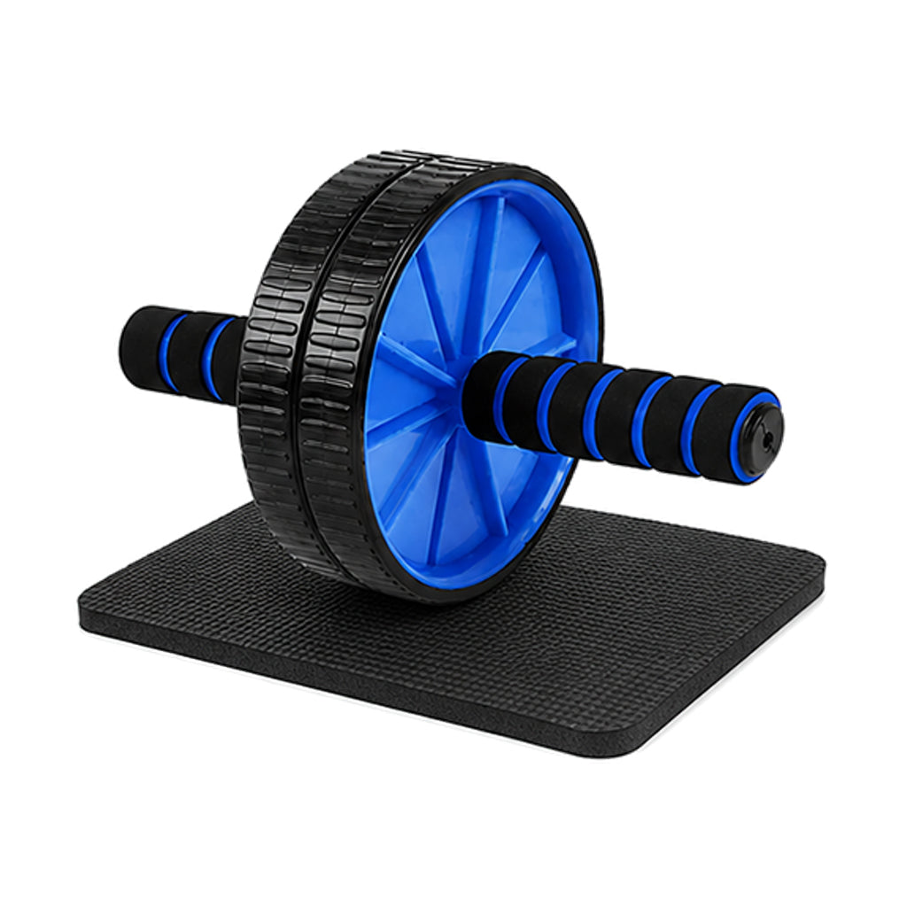 Dual Wheel AB Roller Set with Mat - Core Workout Trainer for Home Fitness & Stability Training