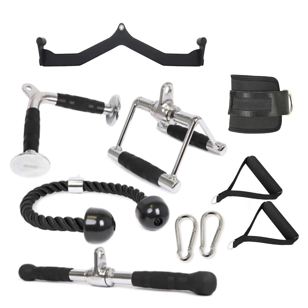 Precision Cable Attachments – Multi Functional Handles for Targeted Strength Training, Home Gym Pulley Accessories