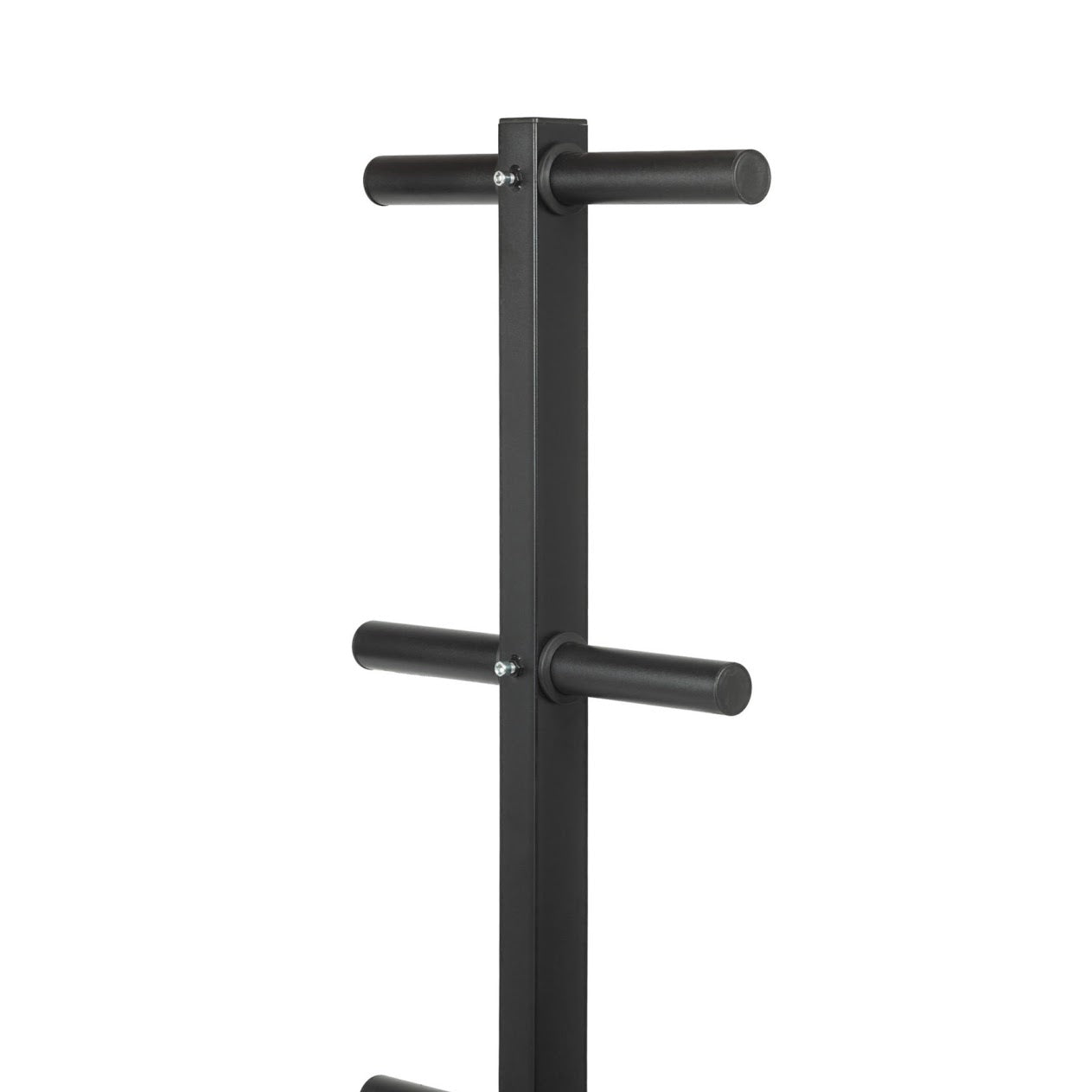 Olympic Weight Plate Rack & Bar Stand – 3-Tier Heavy-Duty Storage Tree | 200kg Load | Space-Saving, Scratch-Resistant Black Organizer for Home Gyms