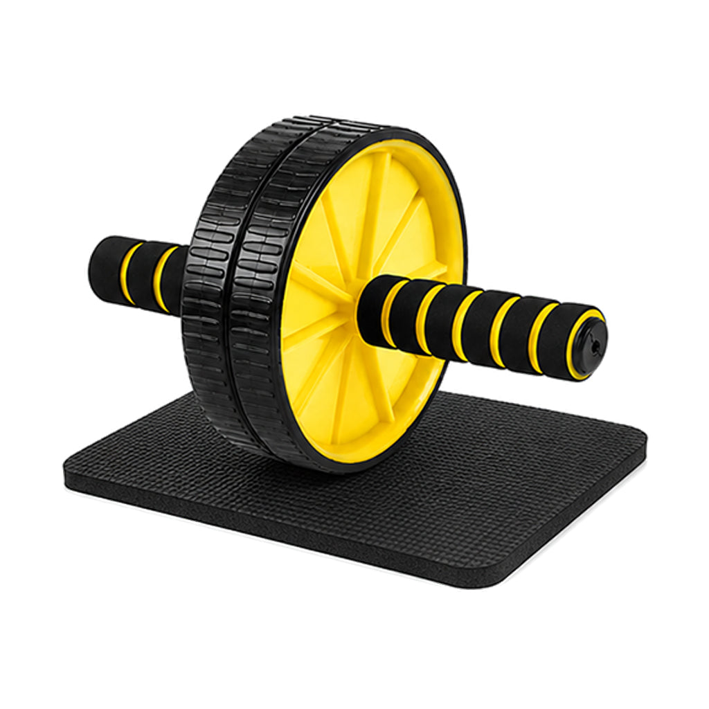 Dual Wheel AB Roller Set with Mat - Core Workout Trainer for Home Fitness & Stability Training